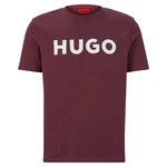 HUGO T-Shirt Dulivio Dunkelrot/Rosa/Lila