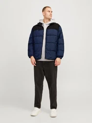 Jack & Jones Steppjacke JJMOON STAND COLLAR PUFFER (PLS) navy / schwarz