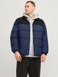 Jack & Jones Steppjacke JJMOON STAND COLLAR PUFFER (PLS) navy / schwarz