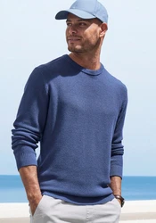 John Devin Strickpullover Grau/Dunkelblau/Blau