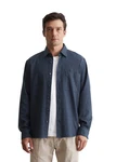 Marc O'Polo Langarmhemd Hellblau/Blau/Dunkelblau/Grau