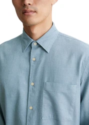 Marc O'Polo Langarmhemd Blau/Hellblau