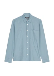 Marc O'Polo Langarmhemd Blau/Hellblau