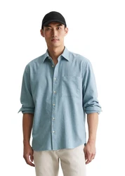 Marc O'Polo Langarmhemd Blau/Hellblau