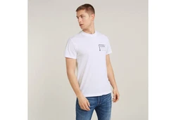 G-STAR T-Shirt Originals Catch Creme/Weiß