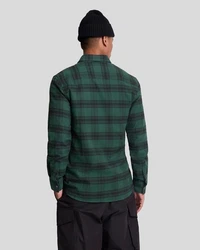 Lyle & Scott Langarmhemd Herren Dunkelgrün/Grün