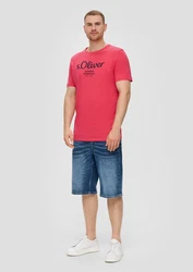s.Oliver Kurzarmshirt T-Shirt mit Logo-Print Artwork 
