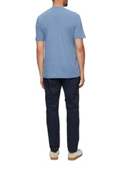 s.Oliver Kurzarmshirt Printshirt Blau/Hellblau/Grau