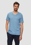 s.Oliver T-Shirt mit V-Ausschnitt Blau/Hellblau/Grau