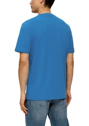 s.Oliver Kurzarmshirt T-Shirt Label-Print Artwork 