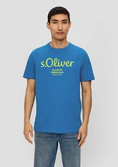 s.Oliver Kurzarmshirt T-Shirt Label-Print Artwork s.Oliver Kurzarmshirt T-Shirt Label-Print Artwork