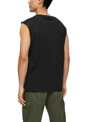 s.Oliver Shirttop Tanktop mit Frontprint Artwork Gelb/Dunkelgrün/Schwarz/Grün/Orange