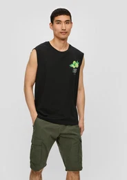 Shirttop Tanktop mit Frontprint Artwork