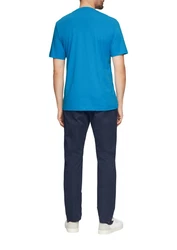 s.Oliver Kurzarmshirt T-Shirt mit Logo-Motiven Hellblau/Türkis/Blau