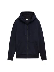 TOM TAILOR Jacke und Shirt Dunkelblau/Schwarz
