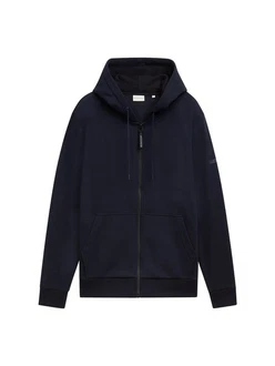 TOM TAILOR Jacke und Shirt Dunkelblau/Schwarz