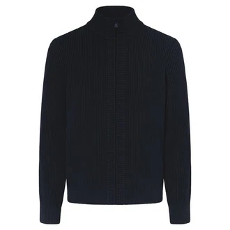 JOOP! Jeans Strickjacke 'Hajor' Dunkelblau/Schwarz
