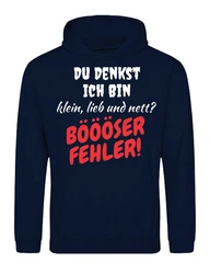 Youth Designz Kapuzenpullover Böser Fehler Herren Hoodie Dunkelblau/Blau/Braun