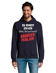Youth Designz Kapuzenpullover Böser Fehler Herren Hoodie Dunkelblau/Blau/Braun