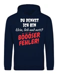 Youth Designz Kapuzenpullover Böser Fehler Herren Hoodie Dunkelblau/Blau/Braun