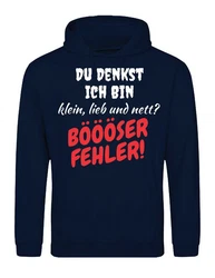 Youth Designz Kapuzenpullover Böser Fehler Herren Hoodie Dunkelblau/Blau/Braun