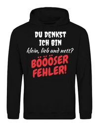 Kapuzenpullover Bser Fehrler Herren Hoodie Pullover mit humorvollen Lustigen Print mit witzigen Aufdruck fr Mnner