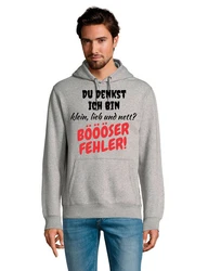 Youth Designz Kapuzenpullover Böser Fehler Herren Hoodie Grau/Braun/Silber