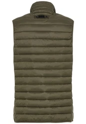 camel active Herren leichte Steppweste ohne Kapuze aus recyceltem Polyester Olive-Braun