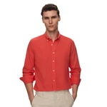 D'S DAMAT Businesshemd in Leinenoptik Rot/Orange D'S DAMAT Businesshemd in Leinenoptik Rot/Orange