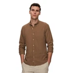 D'S DAMAT Businesshemd in Leinenoptik Khaki/Braun D'S DAMAT Businesshemd in Leinenoptik Khaki/Braun