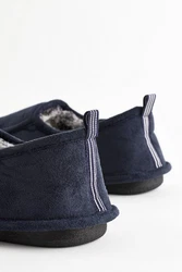 Next Hausschuhe mit Kunstfellfutter Dunkelblau/Blau