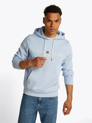 Tommy Hilfiger Sweatshirt TOMMY LOGO HOODY Hellblau/Blau/Mintgrün/Grün