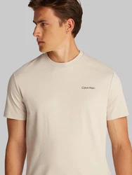 Calvin Klein T-Shirt Micro Logo Khaki/Braun/Beige/Grau