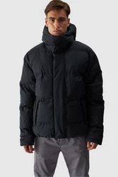 4F Steppjacke Schwarz/Dunkelblau