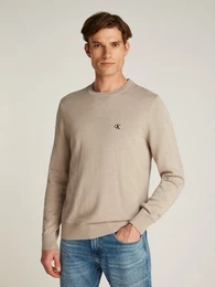 Rundhalspullover MODERN CREW NECK SWEATER Logodruck, Rundhals