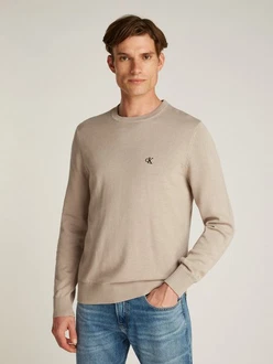 Calvin Klein Jeans Pullover MODERN CREW NECK SWEATER Khaki/Beige/Braun/Grau