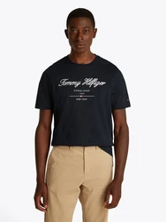 Tommy Hilfiger T-Shirt SCRIPT LOGO TEE mit Logo Dunkelblau