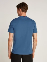 Tommy Hilfiger T-Shirt SCRIPT LOGO TEE mit Logo Dunkelblau/Hellblau/Blau