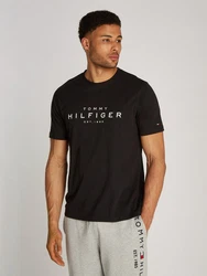 Tommy Hilfiger T-Shirt BIG RWB HILFIGER TEE mit Logo Schwarz/Braun/Silber/Orange