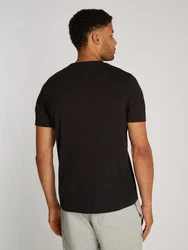 Tommy Hilfiger T-Shirt BIG RWB HILFIGER TEE mit Logo Schwarz/Braun/Silber/Orange