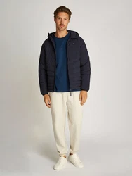 Tommy Hilfiger Steppjacke MIX QUILT HOODED JACKET mit Raglanärmeln blau