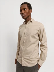 JACK & JONES Hemd 'JPRBLAJaxon' Khaki/Beige/Weiß