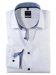 OLYMP Businesshemd Hemden Weiß/Creme/Grau