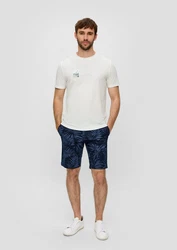 s.Oliver T-Shirt Kurzarmshirt Weiß/Creme/Khaki/Hellblau