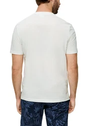 s.Oliver T-Shirt Kurzarmshirt Weiß/Creme/Khaki/Hellblau