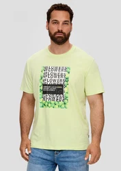 s.Oliver Kurzarmshirt Jerseyshirt mit Artwork Neonfarben/Grün/Hellgrün