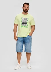 s.Oliver Kurzarmshirt Jerseyshirt mit Artwork Neonfarben/Grün/Hellgrün