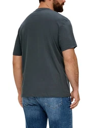 s.Oliver Kurzarmshirt Jerseyshirt mit Artwork Lila/Dunkelgrün/Braun/Blau/Grün