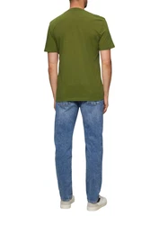 s.Oliver Kurzarmshirt Printshirt Dunkelgrün/Grün