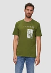 s.Oliver Kurzarmshirt Printshirt Dunkelgrün/Grün